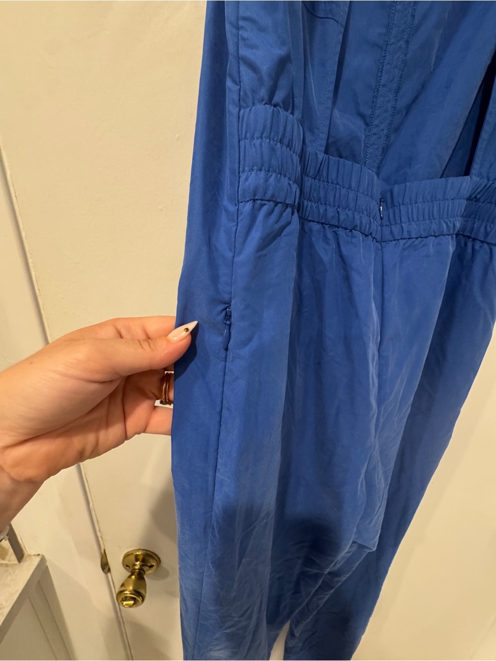 NWT Onepiece Sleeveless Technical Jogger Jumpsuit Blue Size Small - Picture 6 of 7